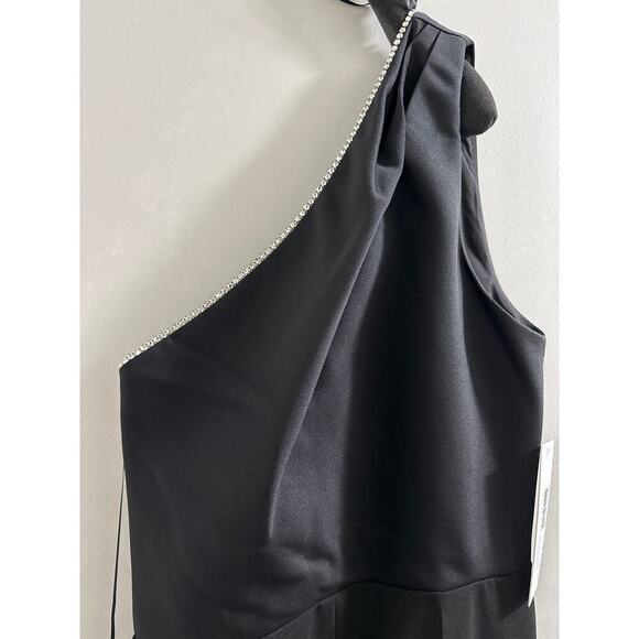 JAY GODFREY Orlando Jumpsuit In Black & Black & Silver Size 6 - Picture 3 of 11